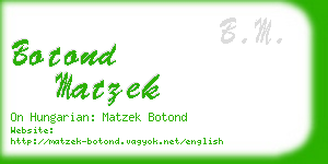 botond matzek business card